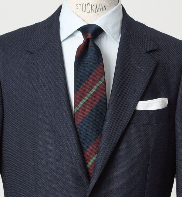 UNITED ARROWS green label relaxing「GLR ジャパン タンゴ 8.0cm ストライプ4 ネクタイ」|ネクタイ・蝶ネクタイ|NAVY