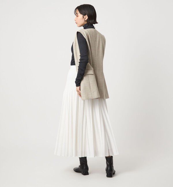 UNITED ARROWS green label relaxing「シアー プリーツ スカート」|フレア|