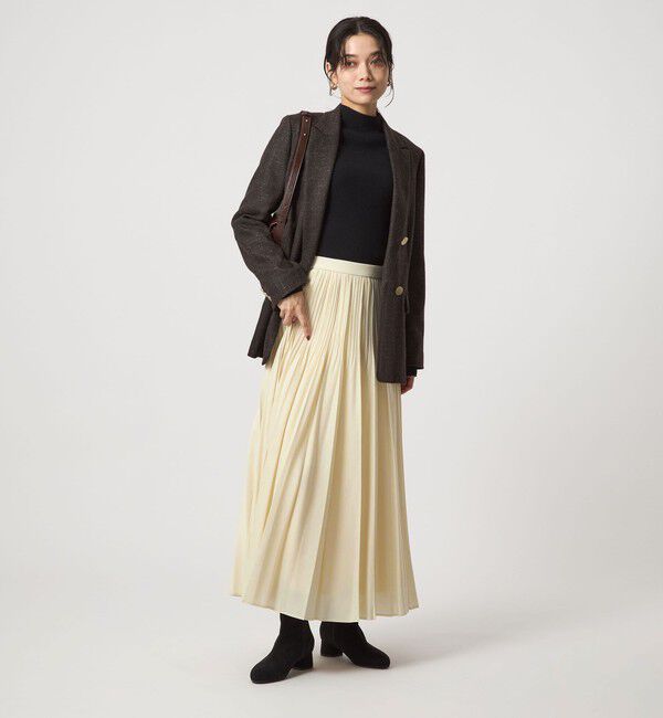 UNITED ARROWS green label relaxing「シアー プリーツ スカート」|フレア|