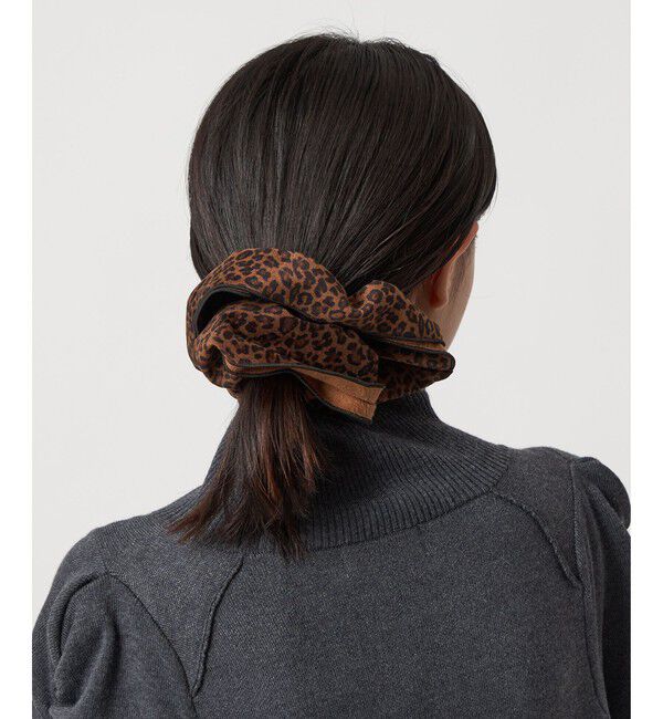 EMMEL REFINES「＜EMMEL REFINES＞EM ビッグ レオパード シュシュ」|ヘアゴム・シュシュ|