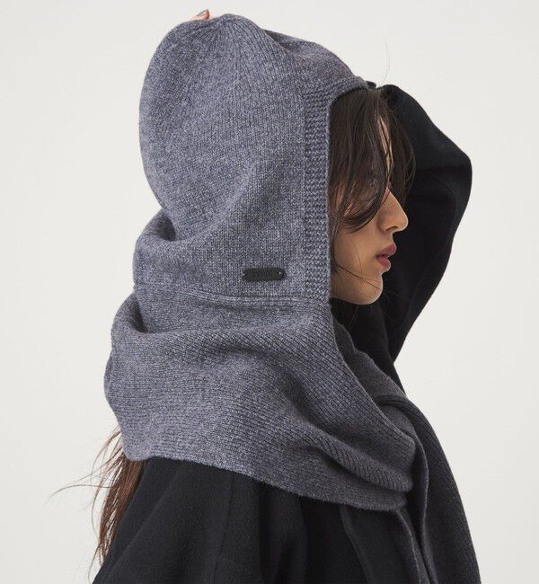 UNITED ARROWS green label relaxing「＜Yerse＞フード マフラー」|ストール|MD.GRAY