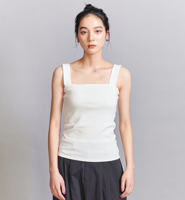BEAUTY&YOUTH UNITED ARROWS「コットンブレンド ベア タンクトップ」|タンクトップ|WHITE