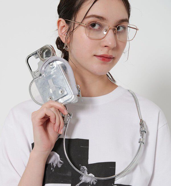 BEAUTY&YOUTH UNITED ARROWS「＜ajew＞PVC HEART PLANET POCKET iPhone16ケース」|モバイルケース|SILVER