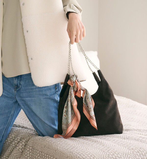 BEAUTY&YOUTH UNITED ARROWS「スエードライク チェーン ショルダーバッグ」|ショルダー・メッセンジャー|DK.BROWN