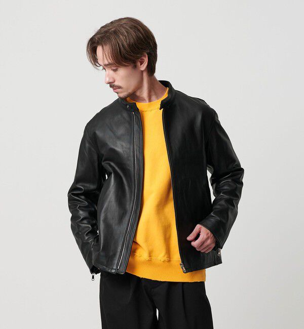 BEAUTY&YOUTH UNITED ARROWS「シープレザー シングル ライダース ジャケット」|その他|BLACK