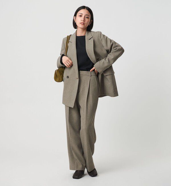 BEAUTY&YOUTH UNITED ARROWS「ポリエステルブレンド バックゴムストレートパンツ」|スラックス|