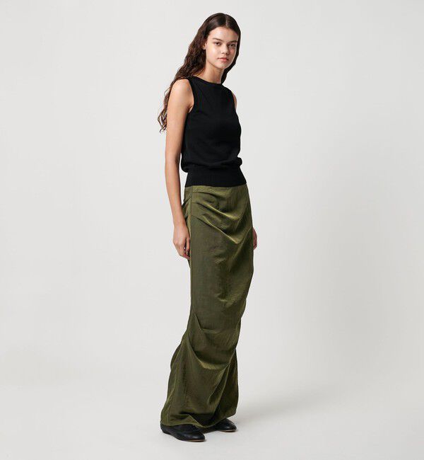 ATTISESSION「＜ATTISESSION＞ナイロン ドレープ ロング スカート」|スカート|