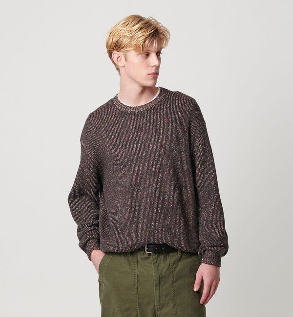 BEAUTY&YOUTH UNITED ARROWS「VIBRENT ブレンド コットン クルーネック ニット」|ニット・セーター|