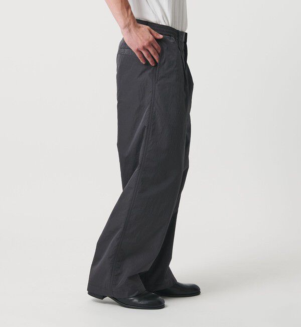 MONKEY TIME「バックブラッシュド タフタ イージー パンツ」|チノ|