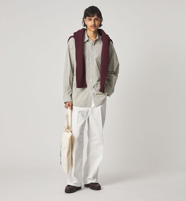 STEVEN ALAN「＜Steven Alan＞ オーガニックコットン マイクロチェック リバースシーム シャツ LOOSE」|シャツ・ブラウス|