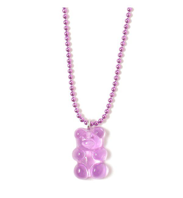 Ray BEAMS 「カラーボール チャーム クマ ネックレス」|ネックレス|