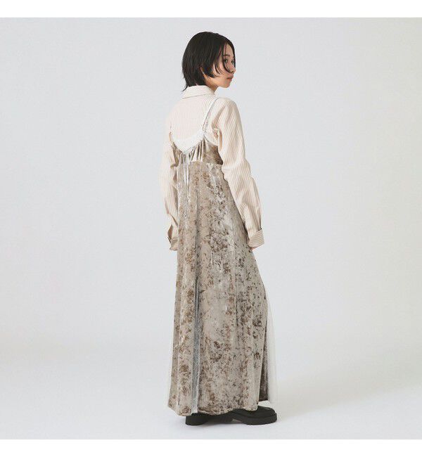 Ray BEAMS 「ベロア レース レイヤー ワンピース」|ワンピース|