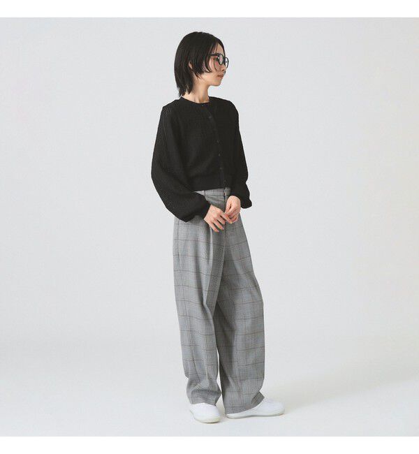 Ray BEAMS 「レース ジャカード クルーネック カーディガン」|Tシャツ・カットソー|