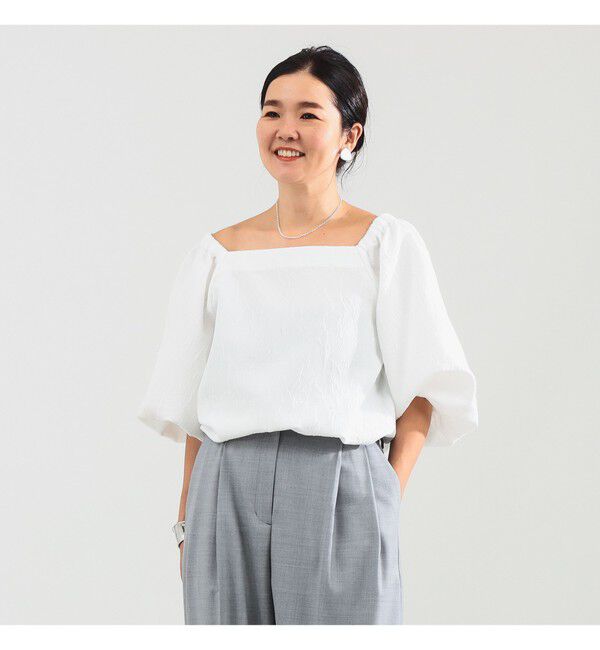 Demi-Luxe BEAMS 「エディター東原妙子 &times; Demi-Luxe BEAMS / 2WAY ジャカード ブラウス」|シャツ・ブラウス|