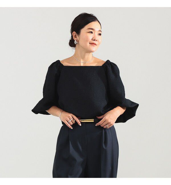 Demi-Luxe BEAMS 「エディター東原妙子 &times; Demi-Luxe BEAMS / 2WAY ジャカード ブラウス」|シャツ・ブラウス|