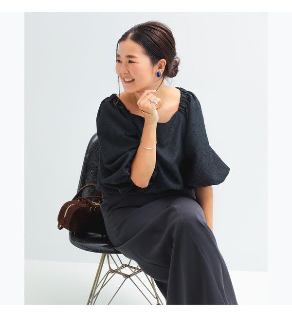 Demi-Luxe BEAMS 「エディター東原妙子 &times; Demi-Luxe BEAMS / 2WAY ジャカード ブラウス」|シャツ・ブラウス|