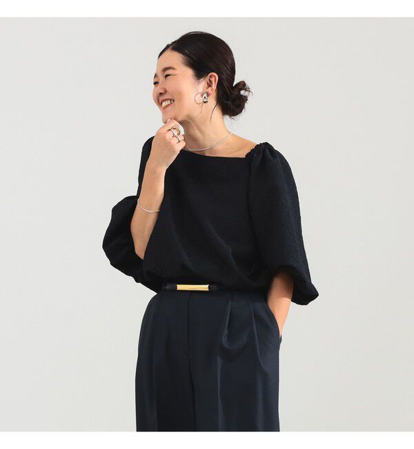 Demi-Luxe BEAMS 「エディター東原妙子 &times; Demi-Luxe BEAMS / 2WAY ジャカード ブラウス」|シャツ・ブラウス|