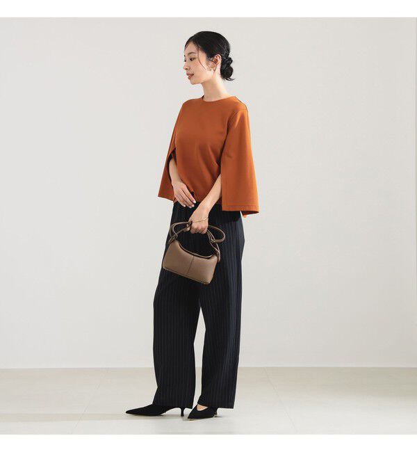 Demi-Luxe BEAMS 「レーヨン ナイロン ポンチスリット プルオーバー」|Tシャツ・カットソー|