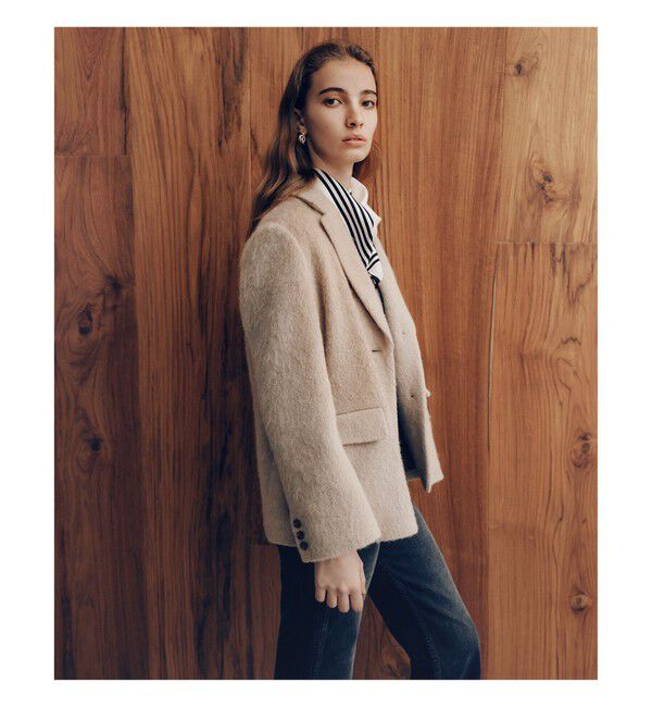 Demi-Luxe BEAMS 「モヘヤループ シャギー ジャケット」|ダッフルコート|OATMEAL