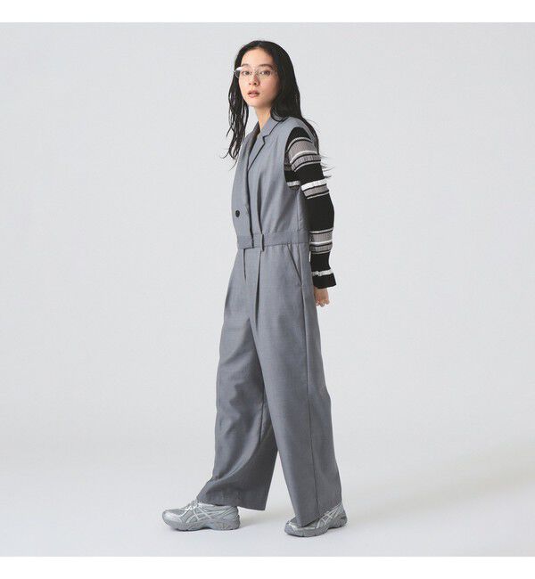 Ray BEAMS 「スーツ ディテール サロペット」|オールインワン|GREY