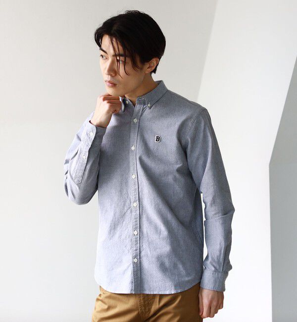 BEAMS「BEAMS / ストレッチ オックスフォード ワンポイント ボタンダウンシャツ」|シャツ・ブラウス|