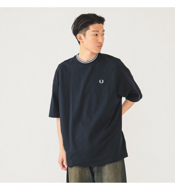 BEAMS「【別注】FRED PERRY / オーバーサイズ ピケ Tシャツ」|Tシャツ・カットソー|