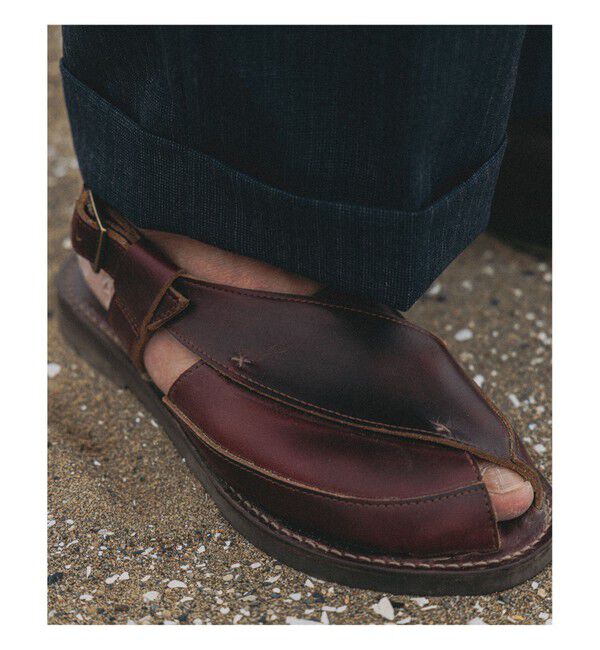 BEAMS PLUS「KOVALAM / 別注 X-STRAP SANDAL CHROMEXCEL」|サンダル|BURGUNDY