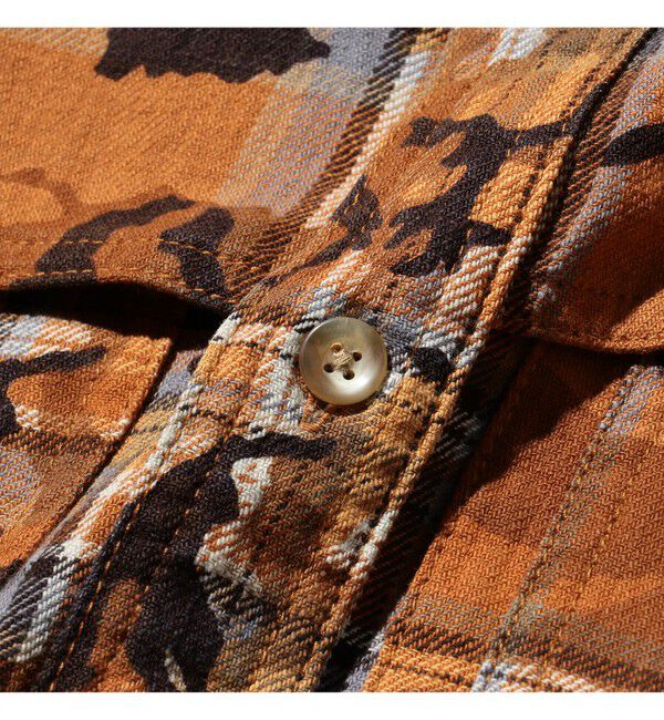BEAMS PLUS「Adventure Shirt Work Plaid Camo Over Print」|シャツ・ブラウス|