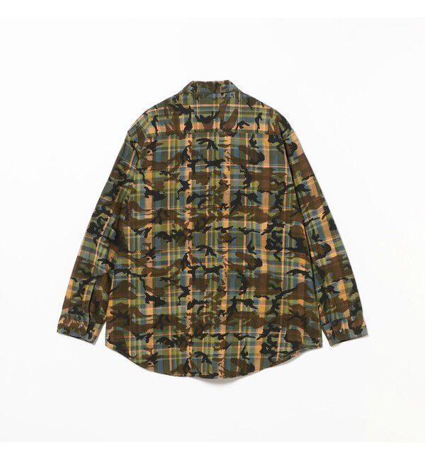BEAMS PLUS「Adventure Shirt Work Plaid Camo Over Print」|シャツ・ブラウス|