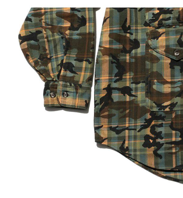 BEAMS PLUS「Adventure Shirt Work Plaid Camo Over Print」|シャツ・ブラウス|