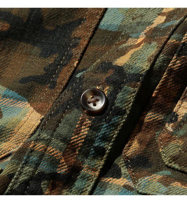 BEAMS PLUS「Adventure Shirt Work Plaid Camo Over Print」|シャツ・ブラウス|
