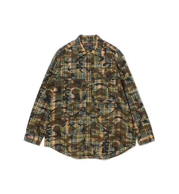 BEAMS PLUS「Adventure Shirt Work Plaid Camo Over Print」|シャツ・ブラウス|