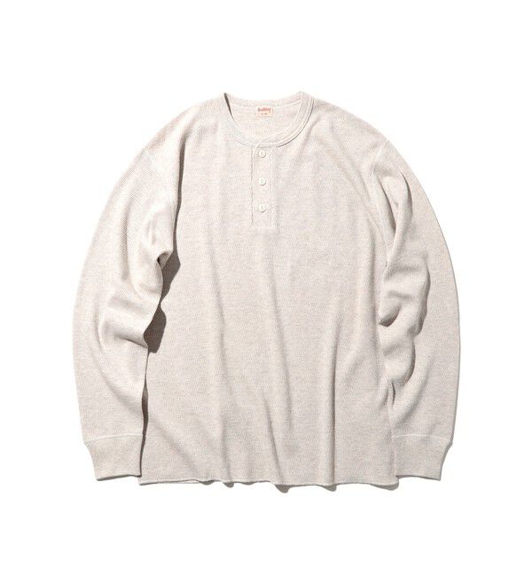 BEAMS PLUS「【別注】Healthknit / Honeycomb Thermal Henry Neck Long Sleeve T-shirt」|Tシャツ・カットソー|OATMEAL