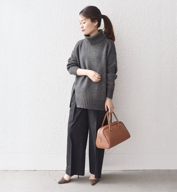 SHIPS for women「〈手洗い可能〉サイド スリット タートル プルオーバー」|ニット・セーター|