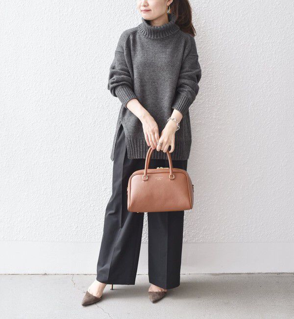 SHIPS for women「〈手洗い可能〉サイド スリット タートル プルオーバー」|ニット・セーター|