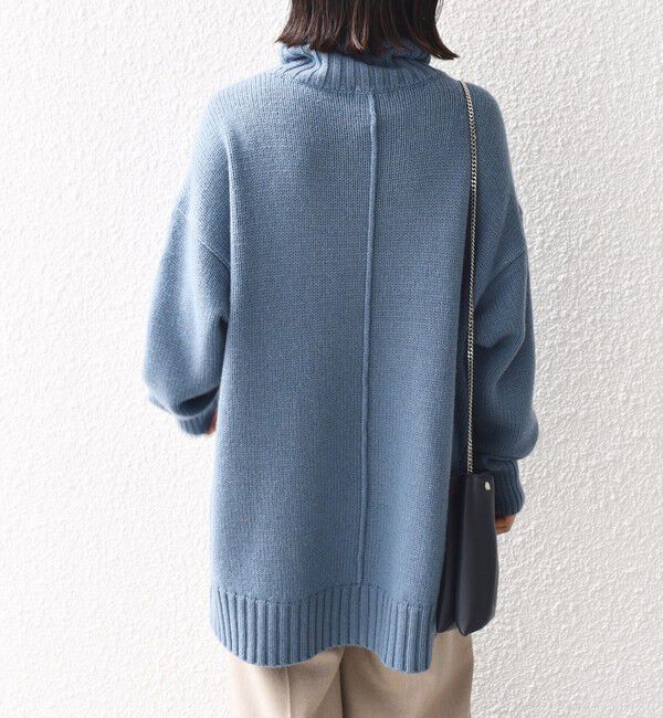 SHIPS for women「〈手洗い可能〉サイド スリット タートル プルオーバー」|ニット・セーター|