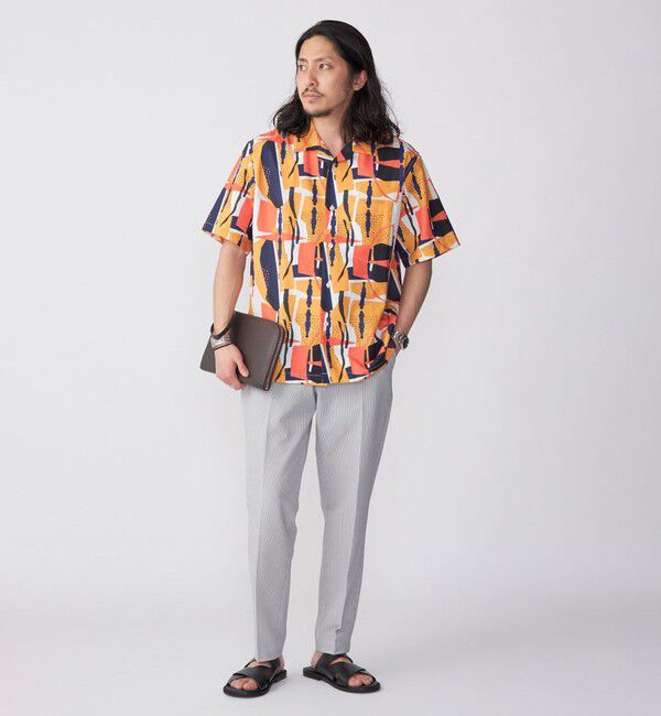 SHIPS「SHIPS: Reflax(R) 80'sプリント ドライタッチ オープンカラー シャツ」|シャツ・ブラウス|