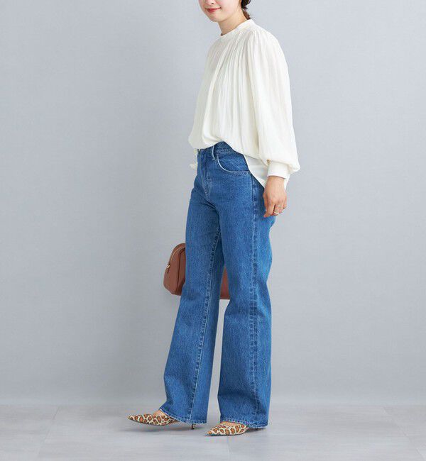 SHIPS for women「〈洗濯機可能〉11.5oz デニムセミフレアパンツ◇」|デニム|