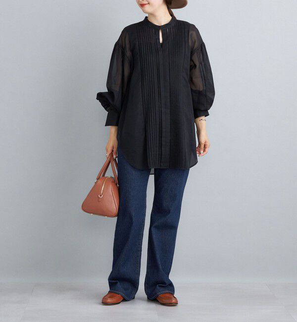 SHIPS for women「〈洗濯機可能〉11.5oz デニムセミフレアパンツ◇」|デニム|