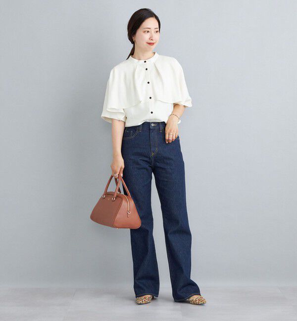 SHIPS for women「〈洗濯機可能〉11.5oz デニムセミフレアパンツ◇」|デニム|