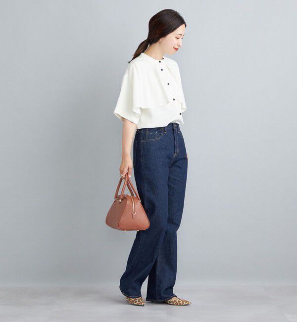 SHIPS for women「〈洗濯機可能〉11.5oz デニムセミフレアパンツ◇」|デニム|