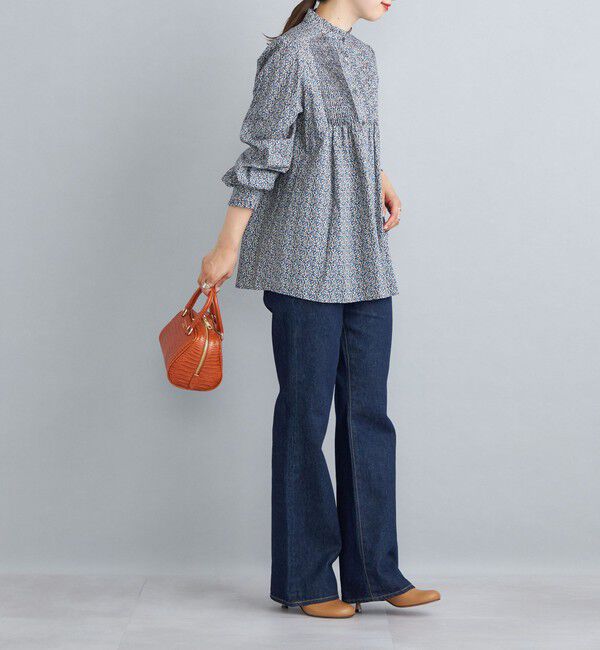 SHIPS for women「〈洗濯機可能〉11.5oz デニムセミフレアパンツ◇」|デニム|