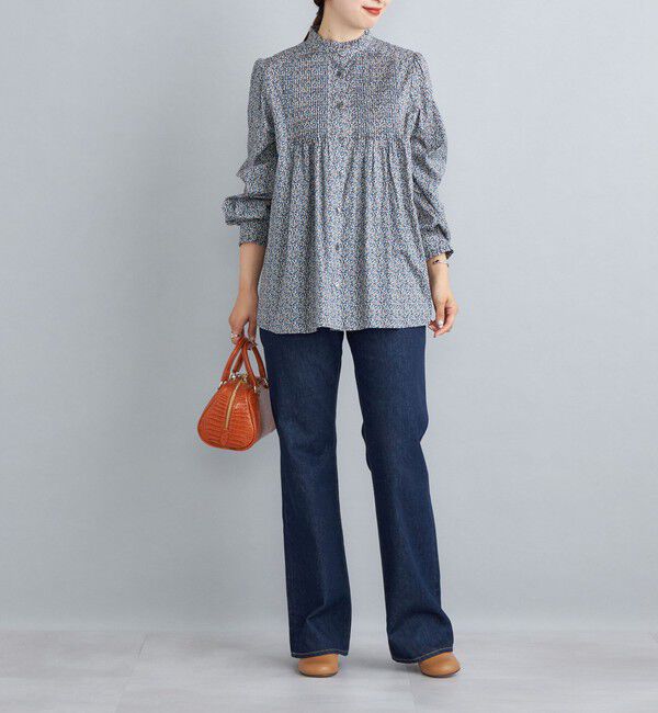 SHIPS for women「〈洗濯機可能〉11.5oz デニムセミフレアパンツ◇」|デニム|