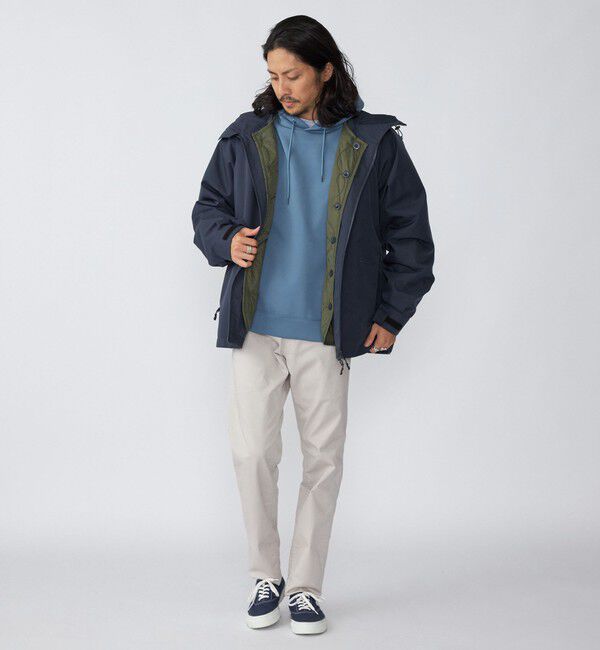 SHIPS「*SHIPS:〈撥水/透湿〉3WAY ミリタリー キルト ライナー マウンテンパーカー」|ブルゾン・スタジャン|