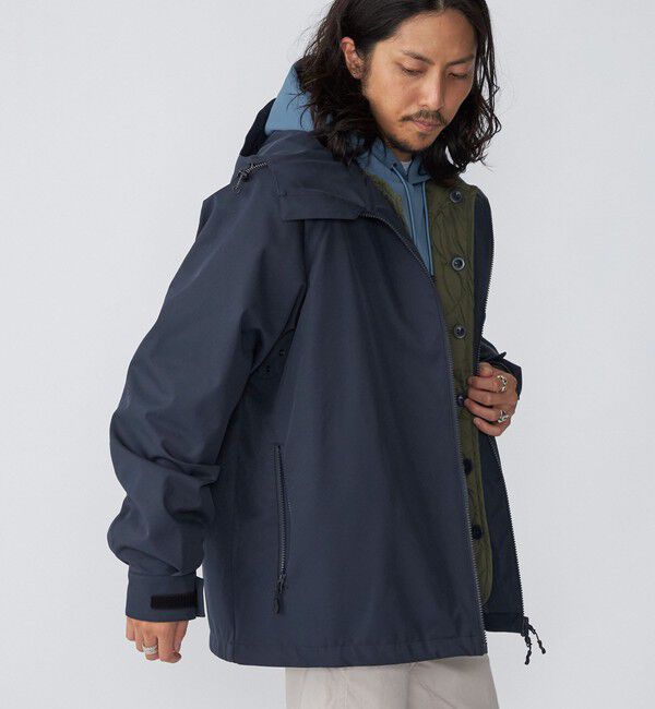 SHIPS「*SHIPS:〈撥水/透湿〉3WAY ミリタリー キルト ライナー マウンテンパーカー」|ブルゾン・スタジャン|