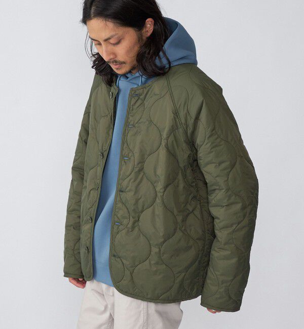 SHIPS「*SHIPS:〈撥水/透湿〉3WAY ミリタリー キルト ライナー マウンテンパーカー」|ブルゾン・スタジャン|