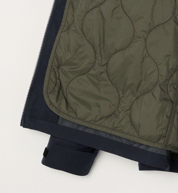 SHIPS「*SHIPS:〈撥水/透湿〉3WAY ミリタリー キルト ライナー マウンテンパーカー」|ブルゾン・スタジャン|