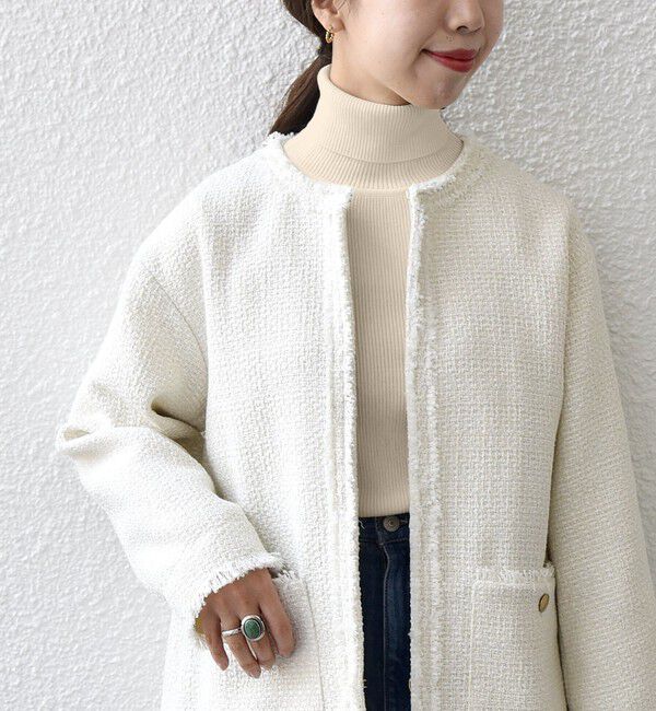 SHIPS any「《一部追加予約》SHIPS any:〈手洗い可能〉デリケート リブ タートルネック ニット プルオーバー」|ニット・セーター|