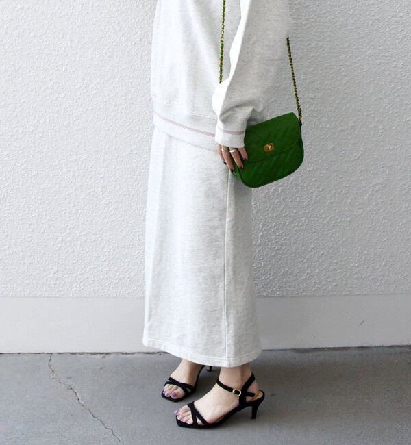 SHIPS any「SHIPS any:〈抗菌防臭〉USAコットン 裏毛 ライン ストレート スカート」|スカート|ナチュラル