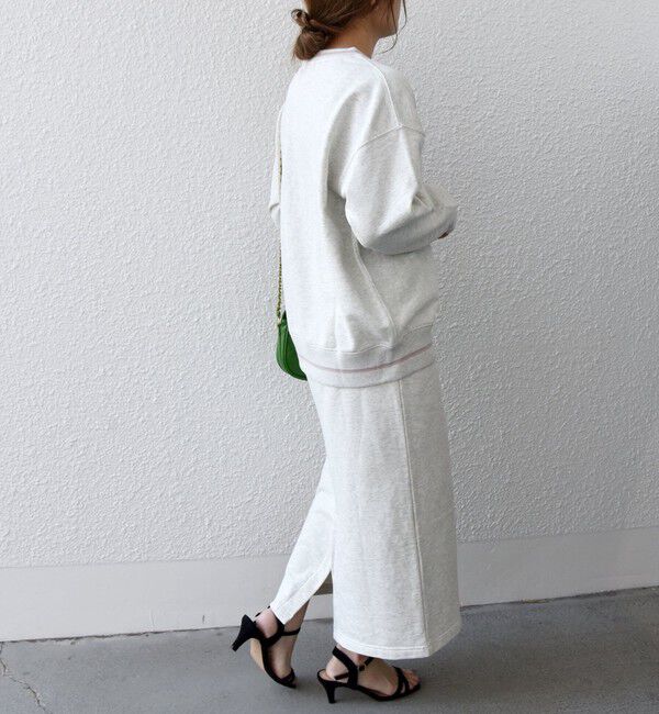 SHIPS any「SHIPS any:〈抗菌防臭〉USAコットン 裏毛 ライン ストレート スカート」|スカート|